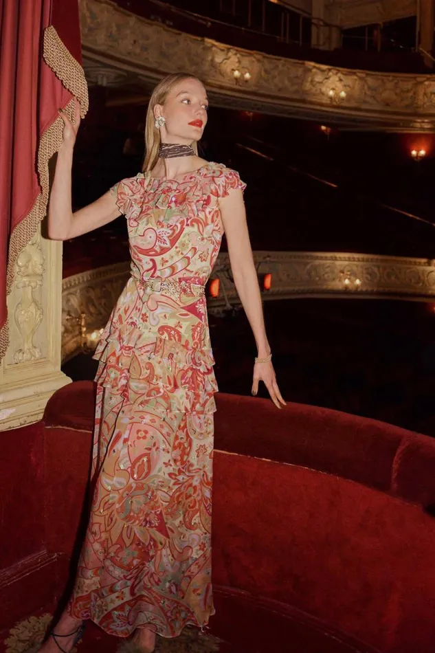 Women Dresses RIXO Reme Pastel Abstract Paisley