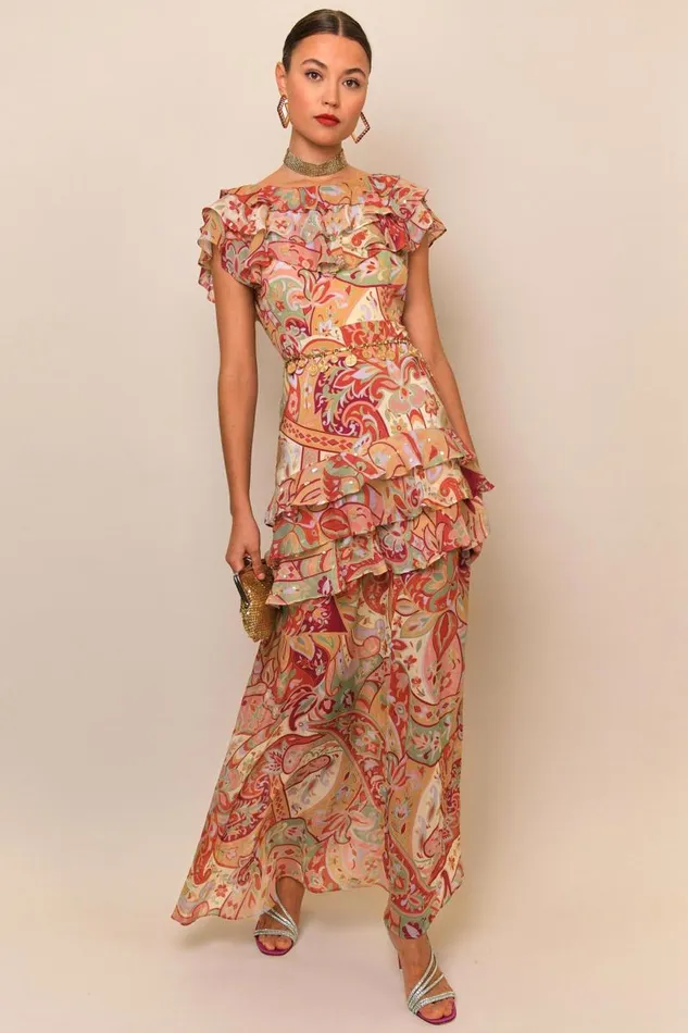 Women Dresses RIXO Reme Pastel Abstract Paisley Women Dresses RIXO Reme Pastel Abstract Paisley