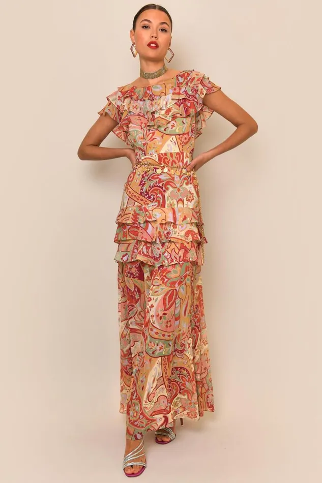 Women Dresses RIXO Reme Pastel Abstract Paisley Women Dresses RIXO Reme Pastel Abstract Paisley