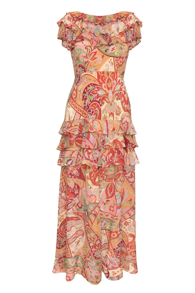 Women Dresses RIXO Reme Pastel Abstract Paisley Women Dresses RIXO Reme Pastel Abstract Paisley