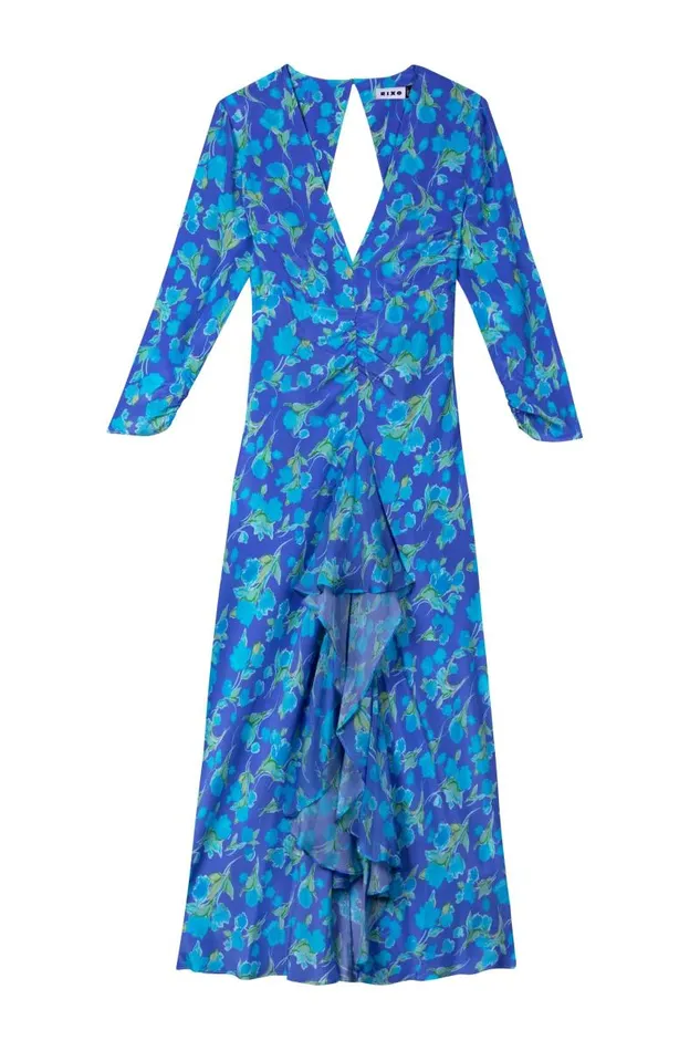 Women Dresses RIXO Rose Fontainhas Floral Cobalt Women Dresses RIXO Rose Fontainhas Floral Cobalt