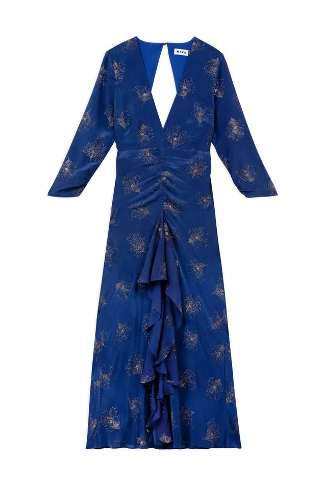 Women Dresses RIXO Rose Midnight Glitter Feather Women Dresses RIXO Rose Midnight Glitter Feather