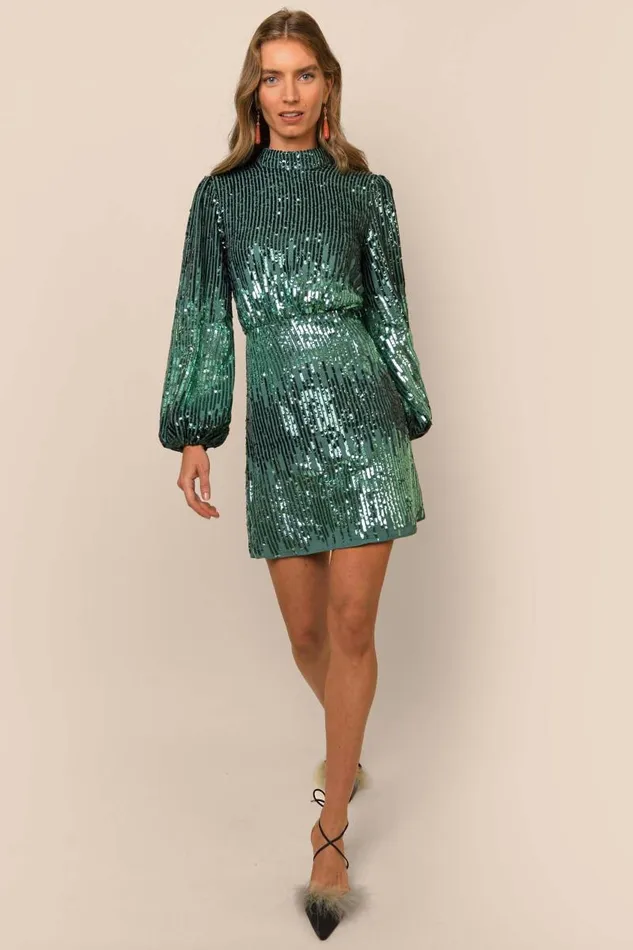 Women Dresses RIXO Samantha Juniper Sequin