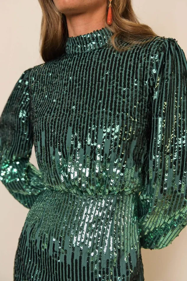 Women Dresses RIXO Samantha Juniper Sequin Women Dresses RIXO Samantha Juniper Sequin
