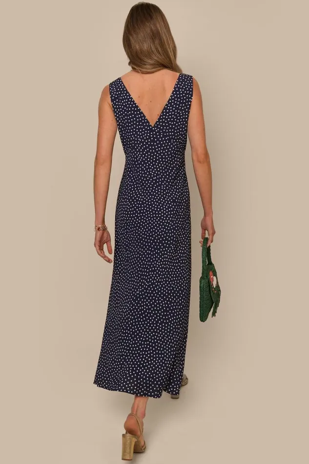 Women Dresses RIXO Sandrine Mini Navy Polka Dot Women Dresses RIXO Sandrine Mini Navy Polka Dot