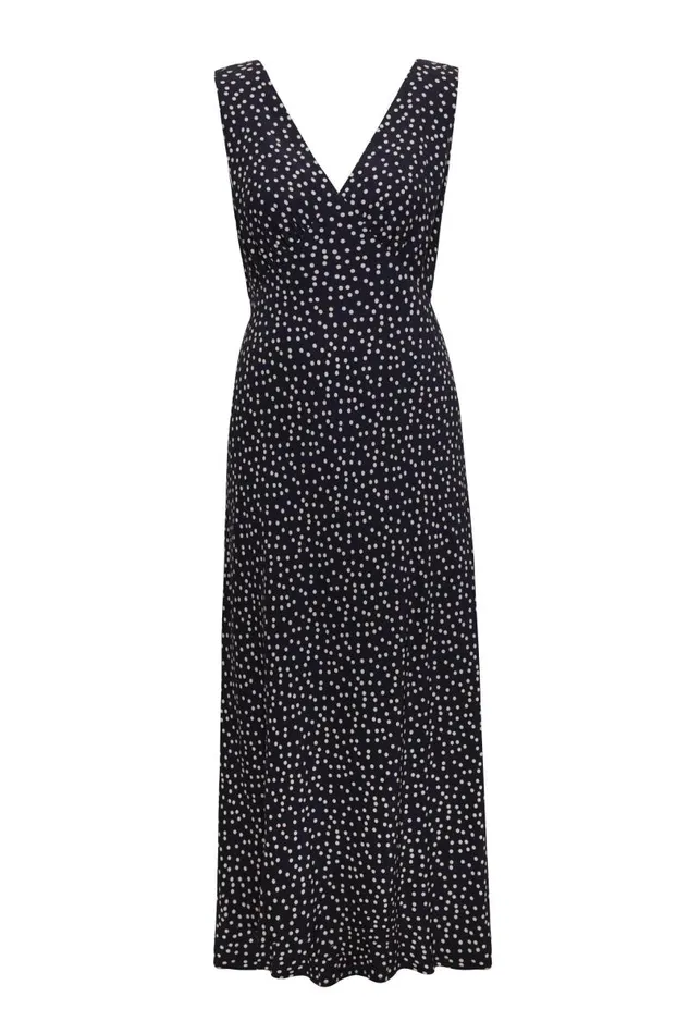 Women Dresses RIXO Sandrine Mini Navy Polka Dot Women Dresses RIXO Sandrine Mini Navy Polka Dot