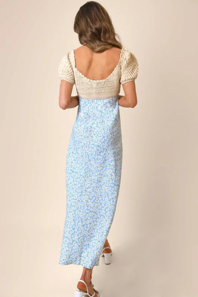 Women Dresses RIXO Sardinia Blue Daisy Chain Women Dresses RIXO Sardinia Blue Daisy Chain