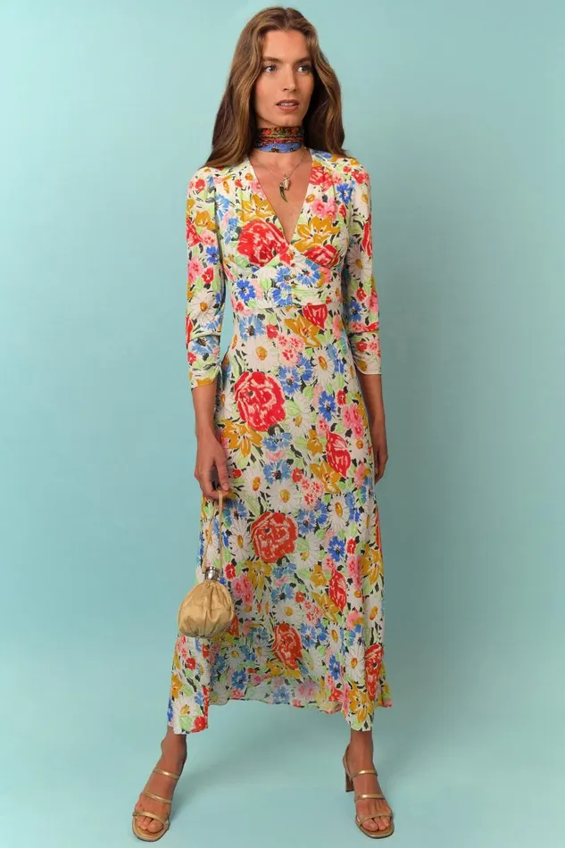 Women Dresses RIXO Selma Multi Spring Meadow
