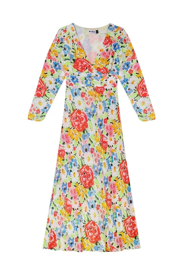 Women Dresses RIXO Selma Multi Spring Meadow Women Dresses RIXO Selma Multi Spring Meadow