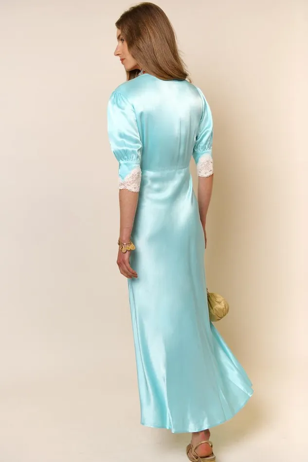 Women Dresses RIXO Simone Aqua Women Dresses RIXO Simone Aqua