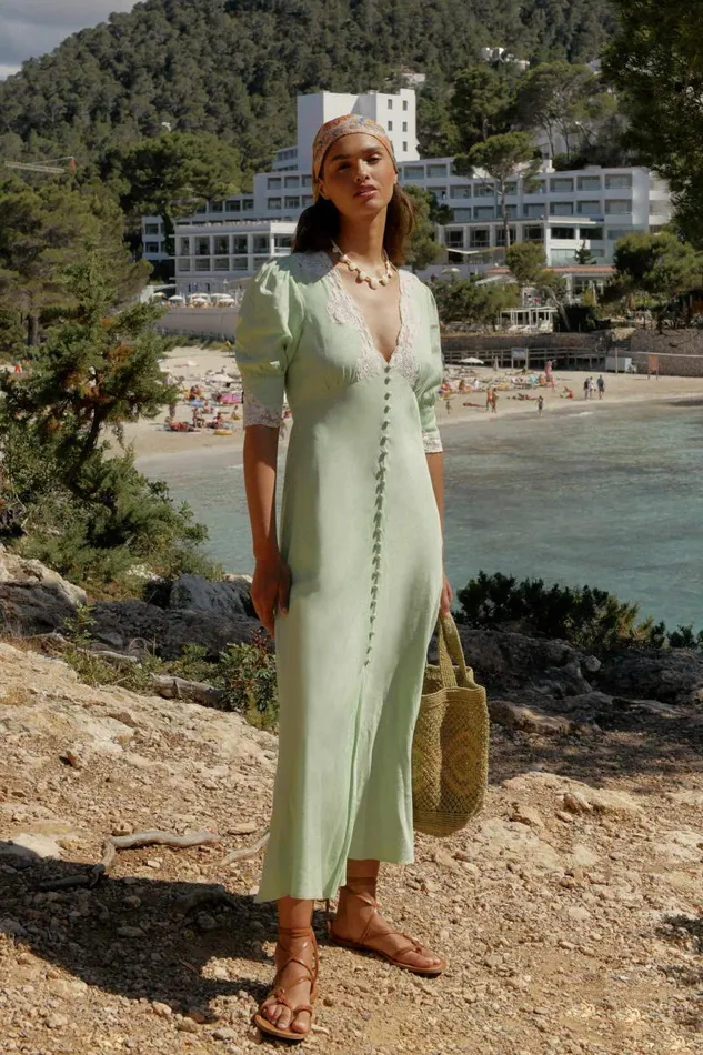 Women Dresses RIXO Simone Green Women Dresses RIXO Simone Green