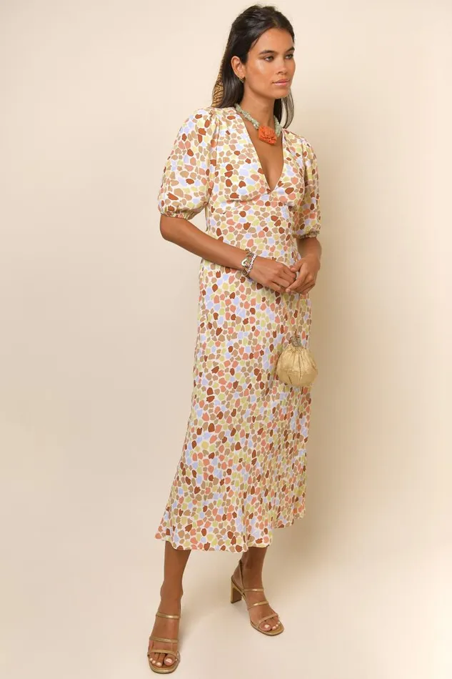 Women Dresses RIXO Steph Stone Multi Tulip