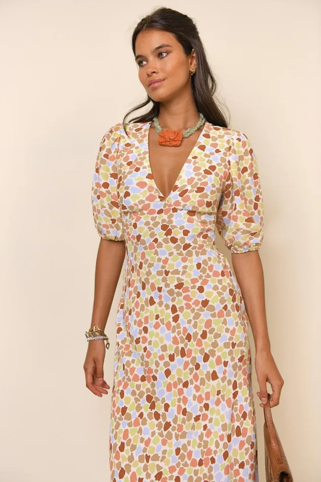 Women Dresses RIXO Steph Stone Multi Tulip Women Dresses RIXO Steph Stone Multi Tulip