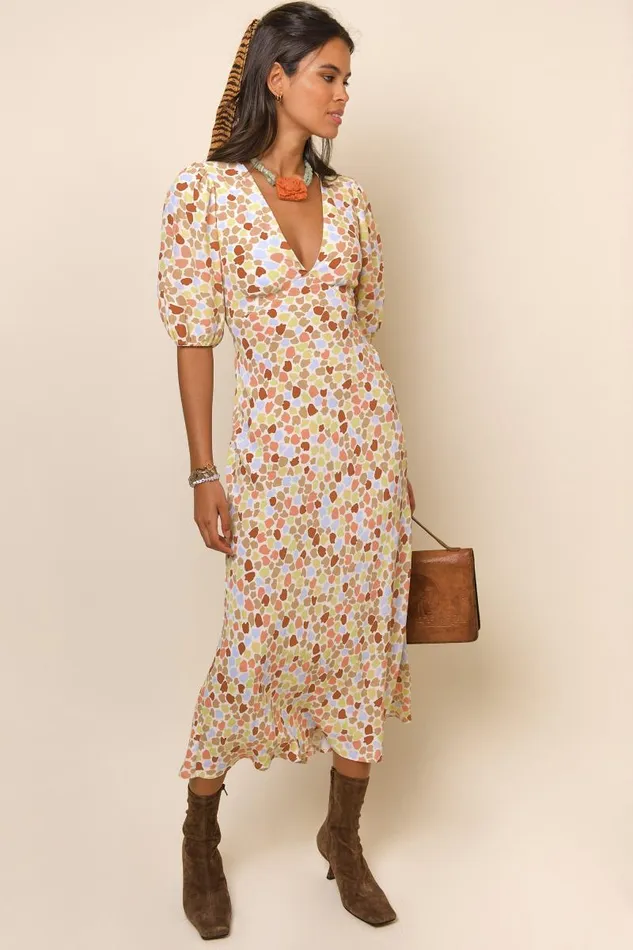 Women Dresses RIXO Steph Stone Multi Tulip Women Dresses RIXO Steph Stone Multi Tulip