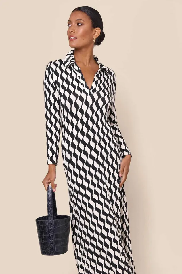 Women Dresses RIXO Tillie Mono Wave