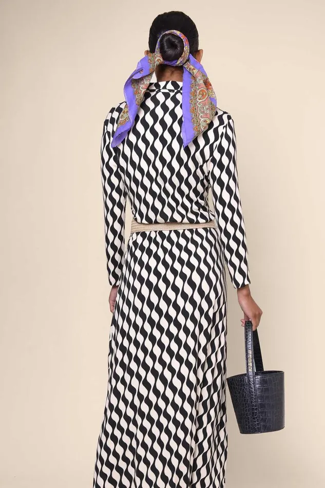 Women Dresses RIXO Tillie Mono Wave Women Dresses RIXO Tillie Mono Wave