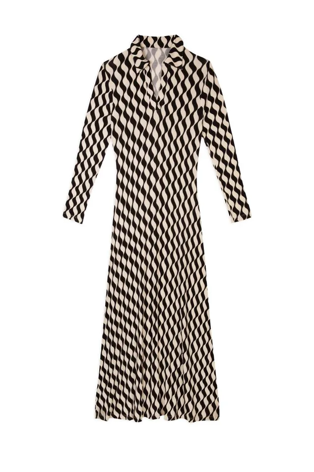Women Dresses RIXO Tillie Mono Wave Women Dresses RIXO Tillie Mono Wave