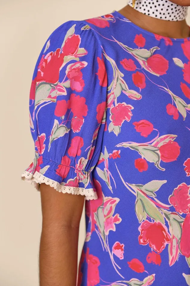 Women Dresses RIXO Venice Fontainhas Floral Iris Women Dresses RIXO Venice Fontainhas Floral Iris