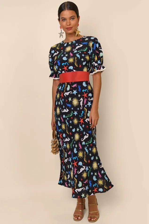 Women Dresses RIXO Venice Ocean Black Women Dresses RIXO Venice Ocean Black