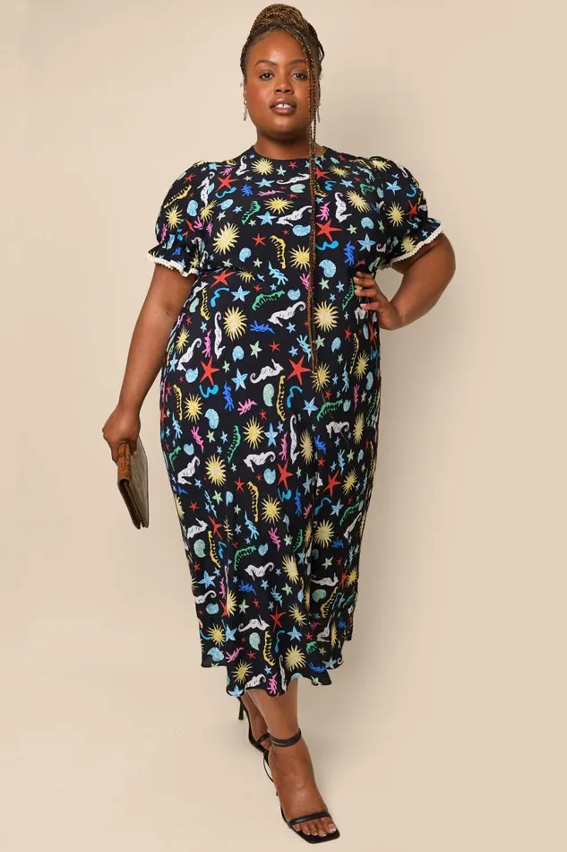 Women Dresses RIXO Venice Ocean Black Women Dresses RIXO Venice Ocean Black