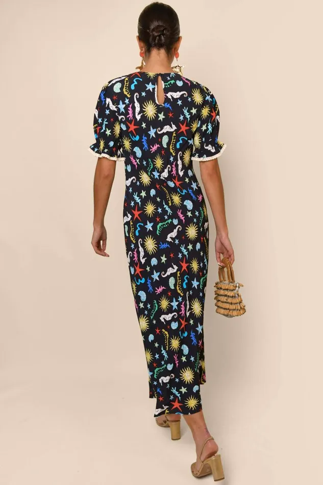 Women Dresses RIXO Venice Ocean Black Women Dresses RIXO Venice Ocean Black