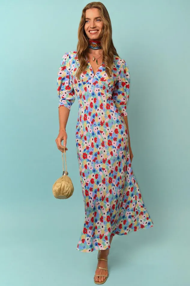 Women Dresses RIXO Zadie Spring Ink Floral