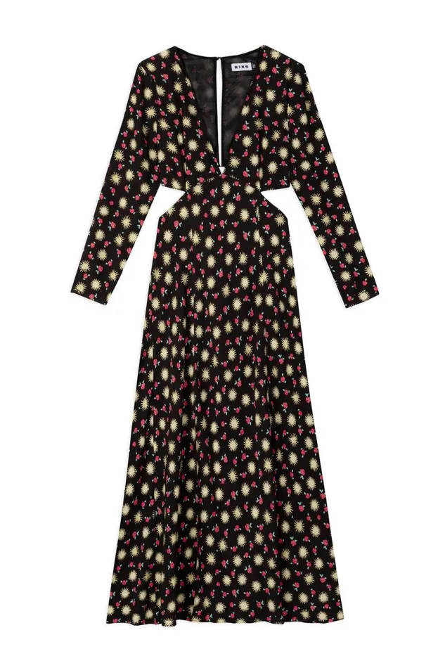 Women Dresses RIXO Zora Sun Petal Black Women Dresses RIXO Zora Sun Petal Black