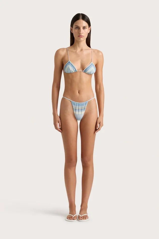 Women Elea Bikini Bottom Futura Stripe Sky Blue Faithfull The Brand Swim