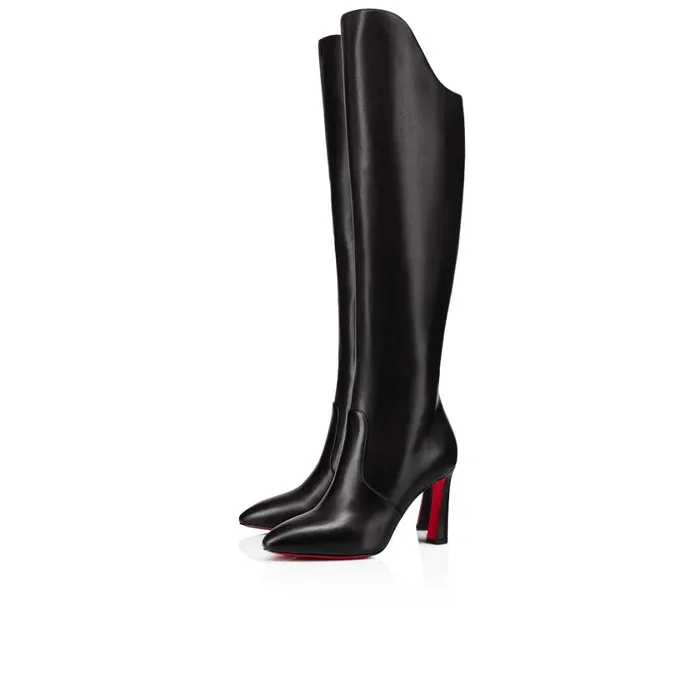 Women Eleonor Botta 85 Mm Boots 8211 Calf Leather 8211 Black Black Christian Louboutin Tall Boots Women Eleonor Botta 85 Mm Boots 8211 Calf Leather 8211 Black Black Christian Louboutin Tall Boots