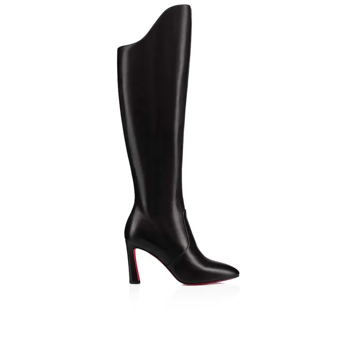 Women Eleonor Botta 85 Mm Boots 8211 Calf Leather 8211 Black Black Christian Louboutin Tall Boots