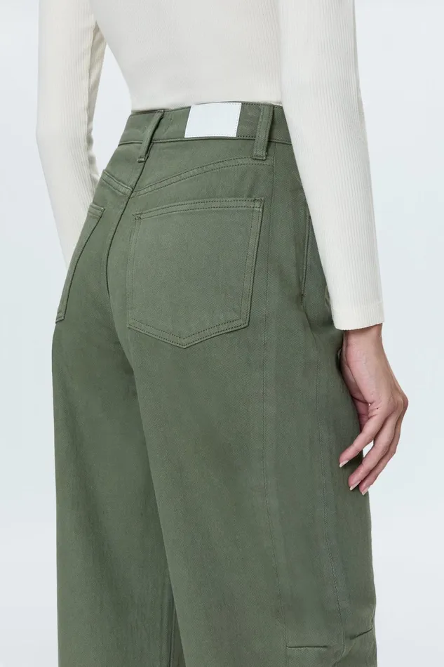 Women Eli High Rise Barrel Jean 8211 Calvary Olive Pistola Denim Denim