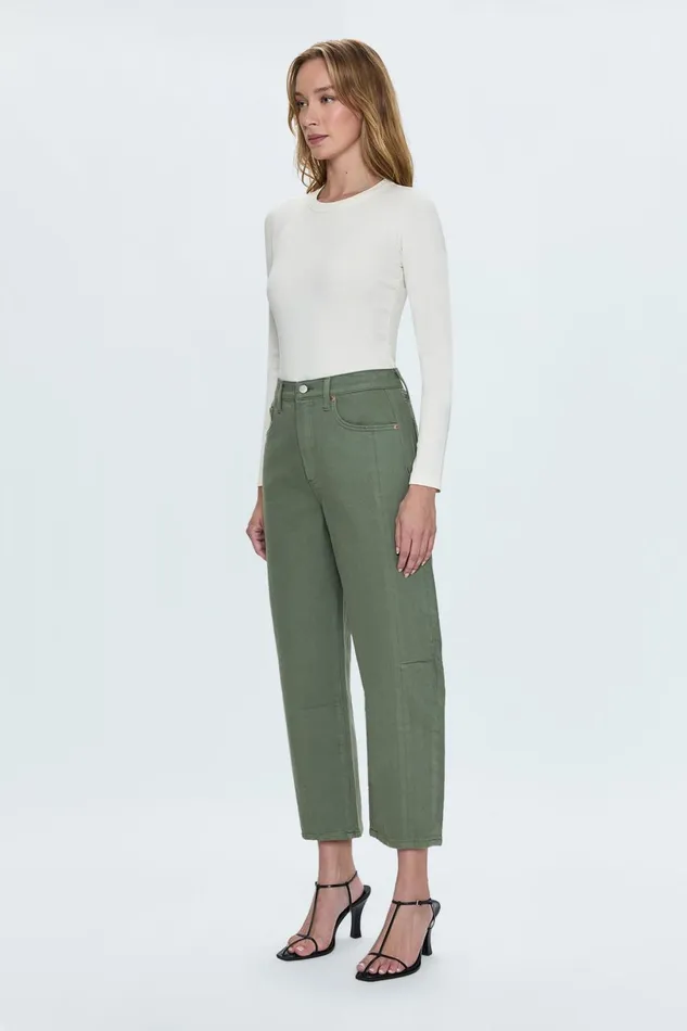 Women Eli High Rise Barrel Jean 8211 Calvary Olive Pistola Denim Denim