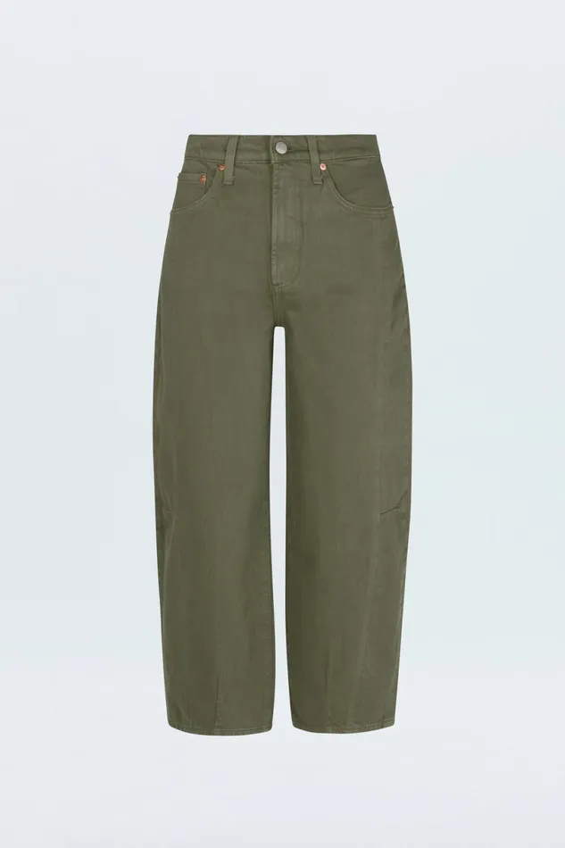 Women Eli High Rise Barrel Jean 8211 Calvary Olive Pistola Denim Denim