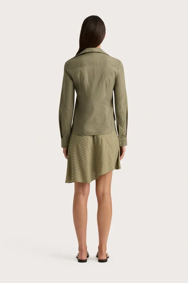 Women Emalee Mini Skirt Oliander Khaki Faithfull The Brand Skirts and Shorts Women Emalee Mini Skirt Oliander Khaki Faithfull The Brand Skirts and Shorts