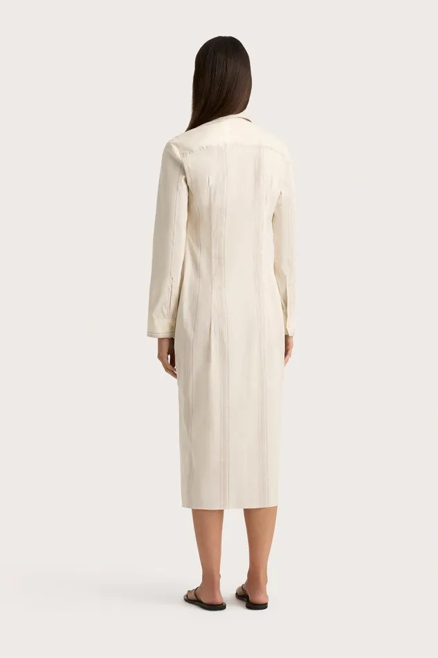 Women En Vau Shirt Dress Foam Taupe Stripe Faithfull The Brand Dresses Women En Vau Shirt Dress Foam Taupe Stripe Faithfull The Brand Dresses