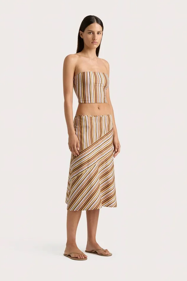 Women En Vau Skirt Terracotta Stripe Faithfull The Brand Skirts and Shorts Women En Vau Skirt Terracotta Stripe Faithfull The Brand Skirts and Shorts