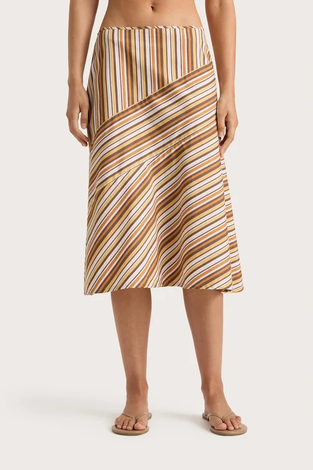 Women En Vau Skirt Terracotta Stripe Faithfull The Brand Skirts and Shorts Women En Vau Skirt Terracotta Stripe Faithfull The Brand Skirts and Shorts