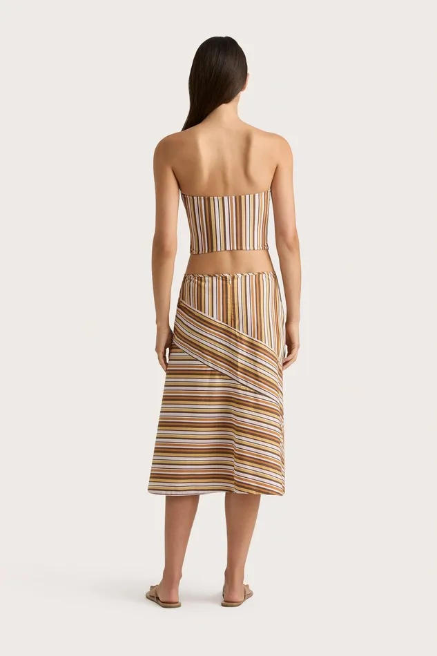 Women En Vau Skirt Terracotta Stripe Faithfull The Brand Skirts and Shorts Women En Vau Skirt Terracotta Stripe Faithfull The Brand Skirts and Shorts