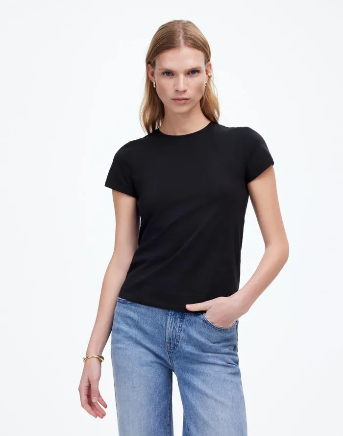 Women Essential Fit Tee Jet Black Madewell Tees