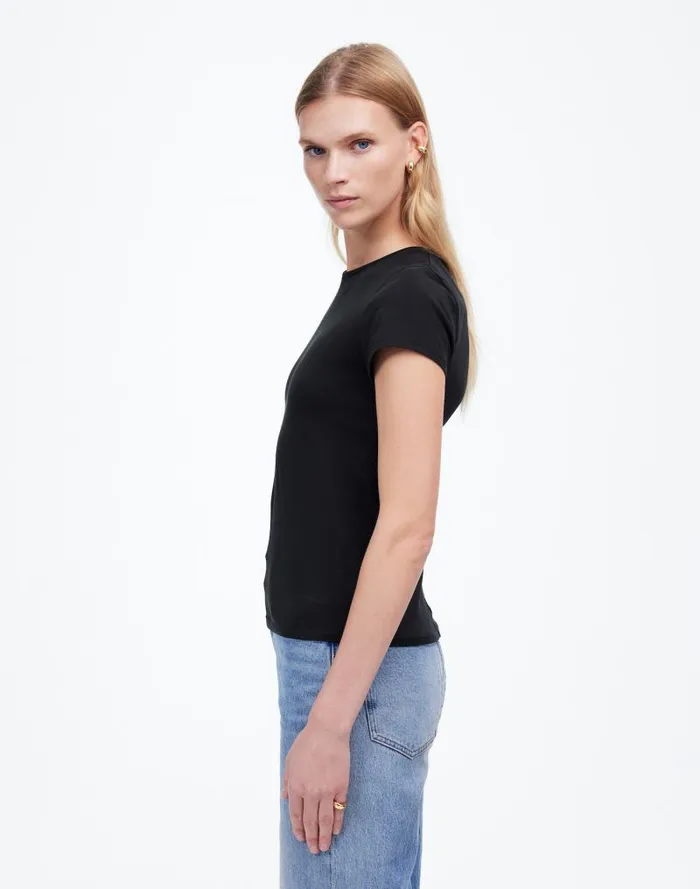 Women Essential Fit Tee Jet Black Madewell Tees