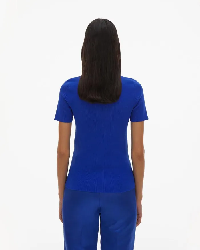 Women Essential Zip Tee Azurite Helmut Lang Sweaters