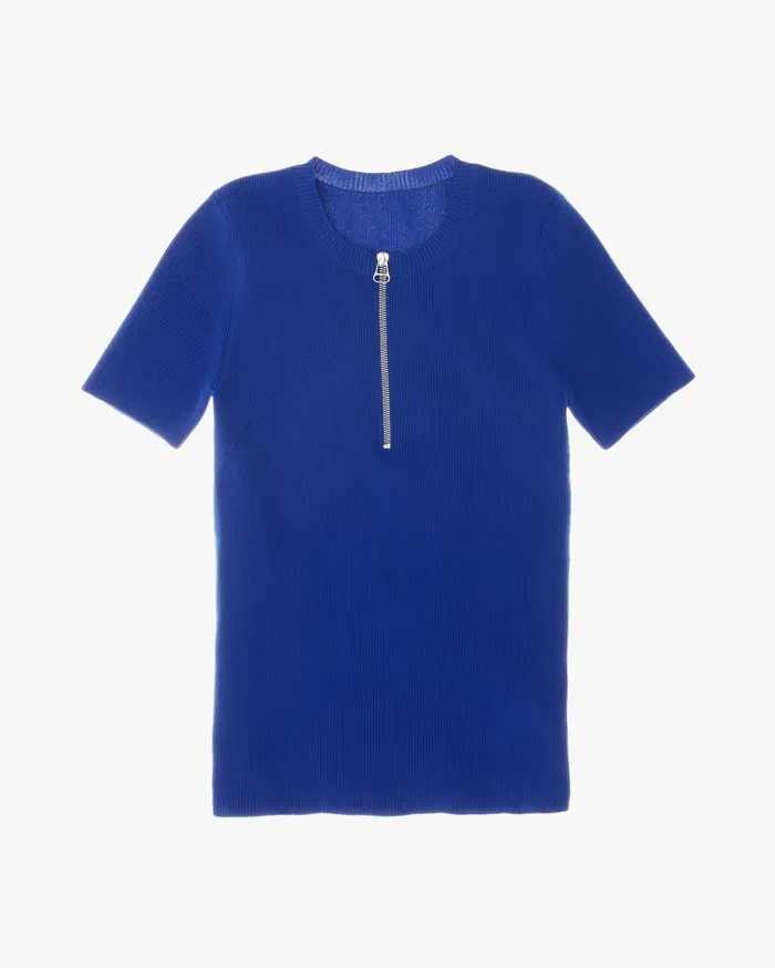 Women Essential Zip Tee Azurite Helmut Lang Sweaters