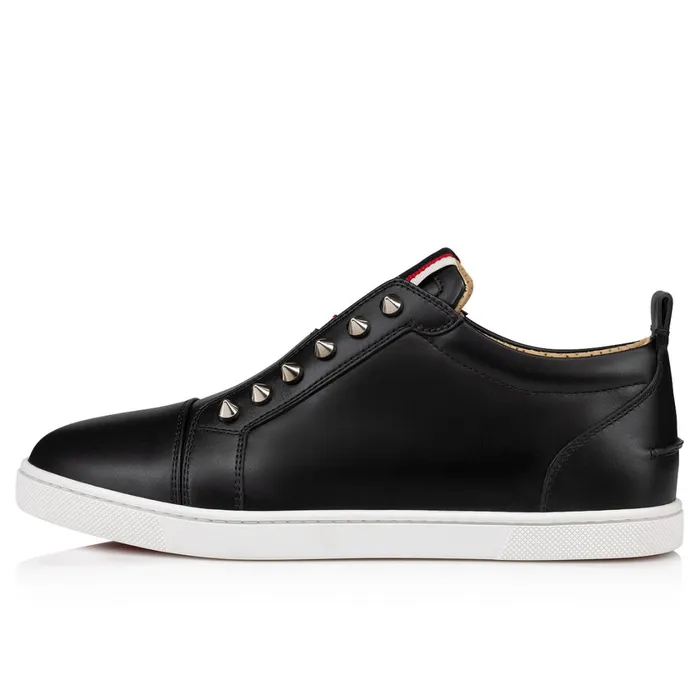 Women FAV Fique A Vontade Woman Sneakers 8211 Calf Leather 8211 Black Black Christian Louboutin Sneakers