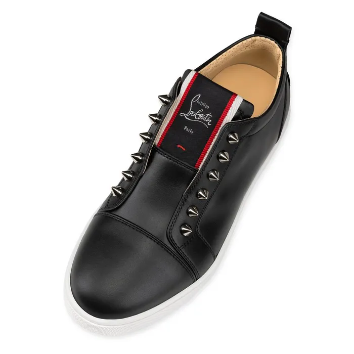 Women FAV Fique A Vontade Woman Sneakers 8211 Calf Leather 8211 Black Black Christian Louboutin Sneakers