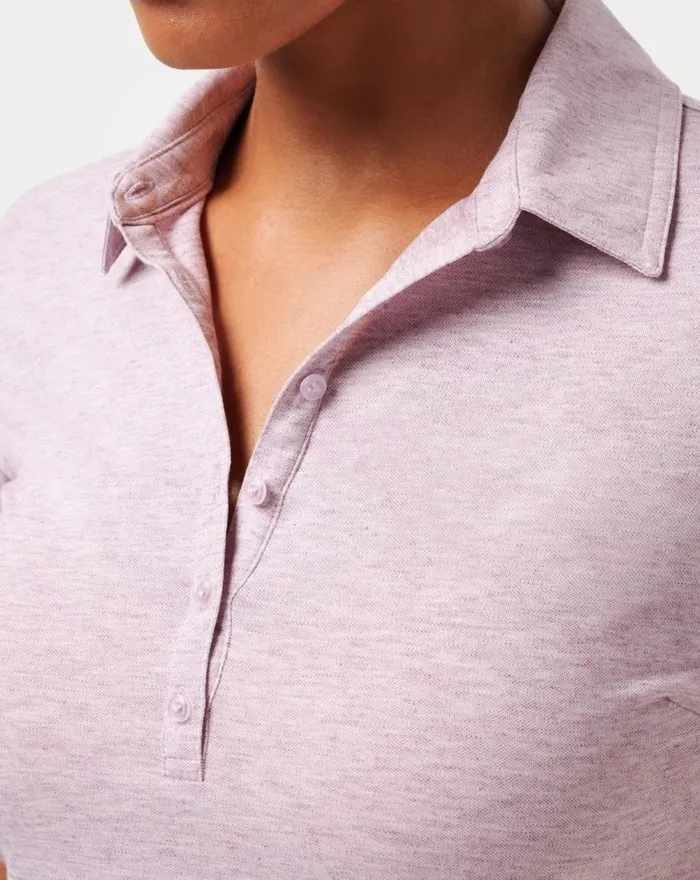 Women FEATHERWEIGHT ACTIVE POLO Heather Mauve Shadows TravisMathew Polos