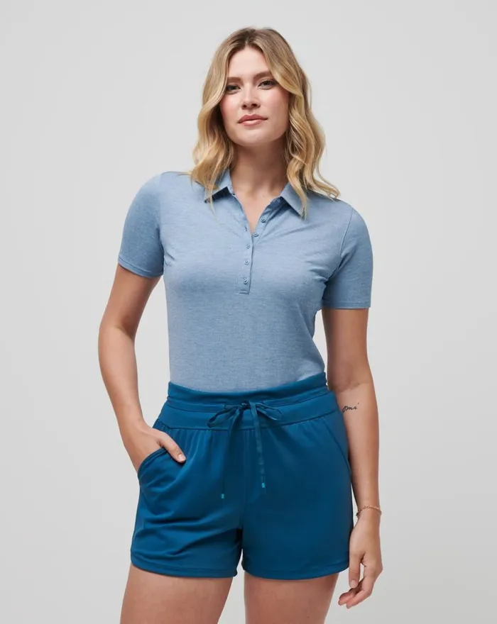 Women FEATHERWEIGHT ACTIVE POLO Heather Midnight TravisMathew Polos