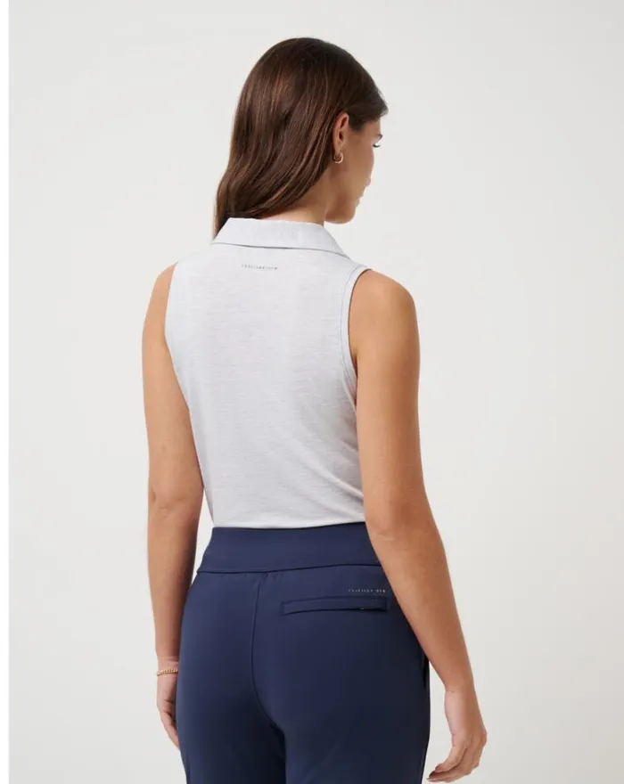 Women FEATHERWEIGHT ACTIVE SLEEVELESS POLO 20 Heather Light Grey TravisMathew Polos Women FEATHERWEIGHT ACTIVE SLEEVELESS POLO 20 Heather Light Grey TravisMathew Polos