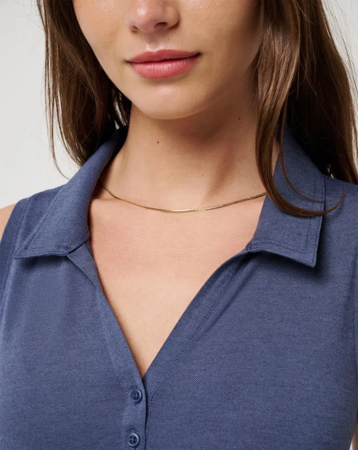 Women FEATHERWEIGHT ACTIVE SLEEVELESS POLO 20 Heather Navy Blazer TravisMathew Polos Women FEATHERWEIGHT ACTIVE SLEEVELESS POLO 20 Heather Navy Blazer TravisMathew Polos