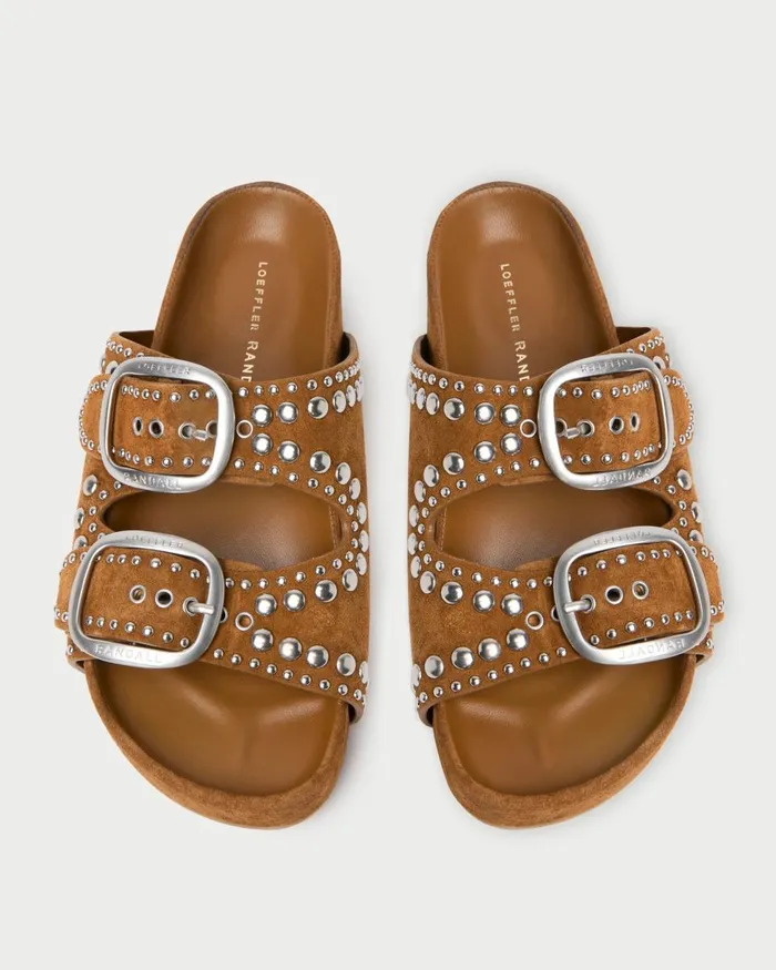Women Flat Sandals Loeffler Randall Jack Cacao Suede Studded Sandal L Flat Sandals L Footwear Women Flat Sandals Loeffler Randall Jack Cacao Suede Studded Sandal L Flat Sandals L Footwear