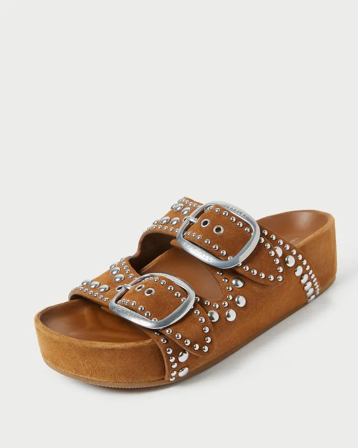 Women Flat Sandals Loeffler Randall Jack Cacao Suede Studded Sandal L Flat Sandals L Footwear Women Flat Sandals Loeffler Randall Jack Cacao Suede Studded Sandal L Flat Sandals L Footwear
